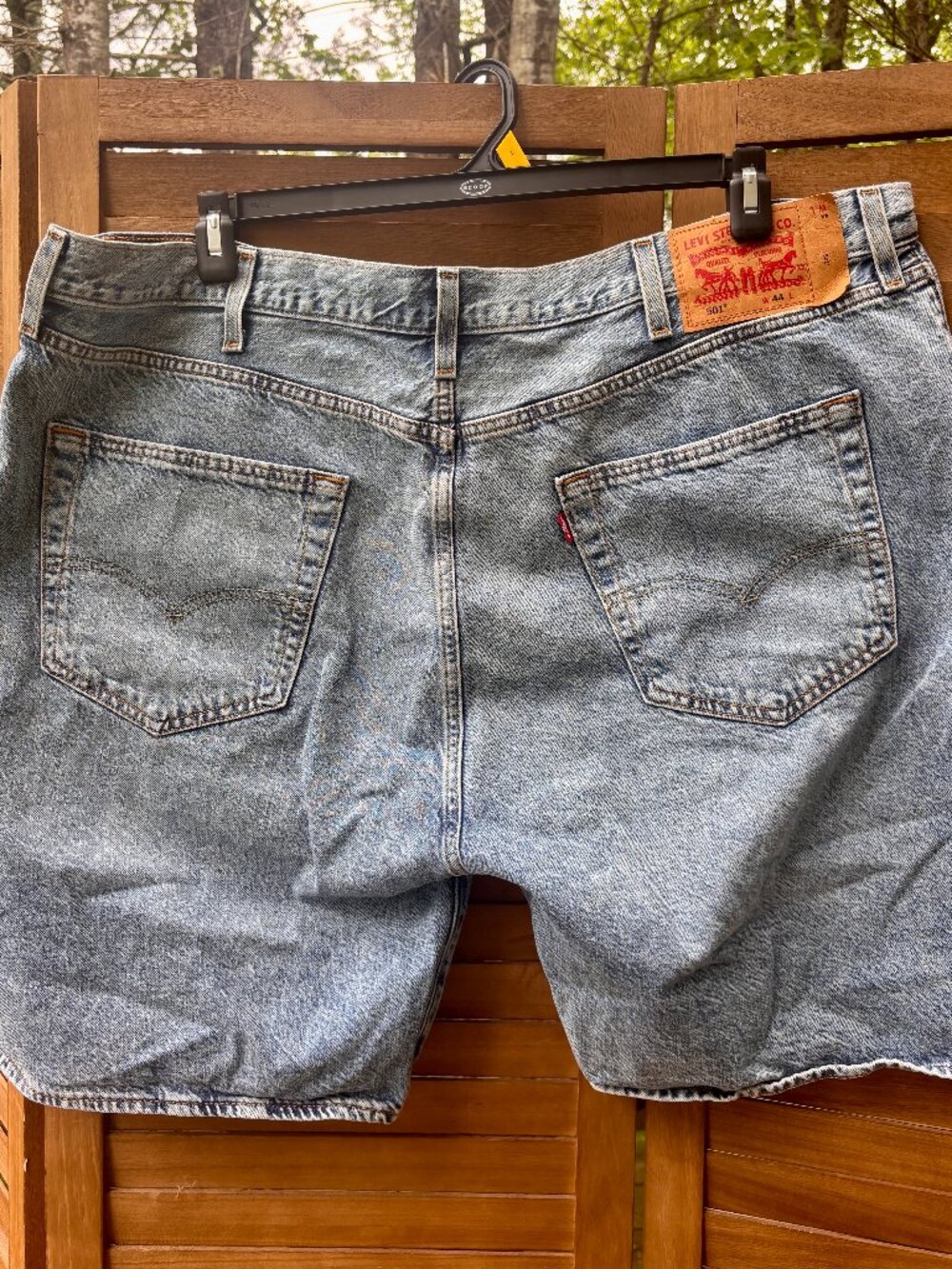 Levi's 501 Denim Cutoff Shorts Men's Size 44 Light Wash Jean Shorts